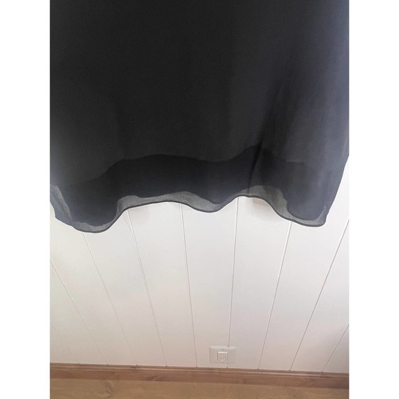 Aritzia Wilfred 100% Silk Black‎ Mini Dress SZ M - Picture 5 of 11